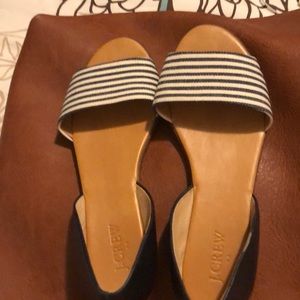 Jcrew striped nautical sandals